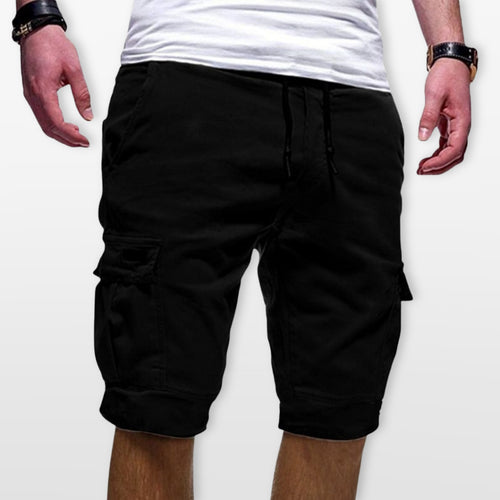 Men Cargo Shorts Drawstring Utility Pockets