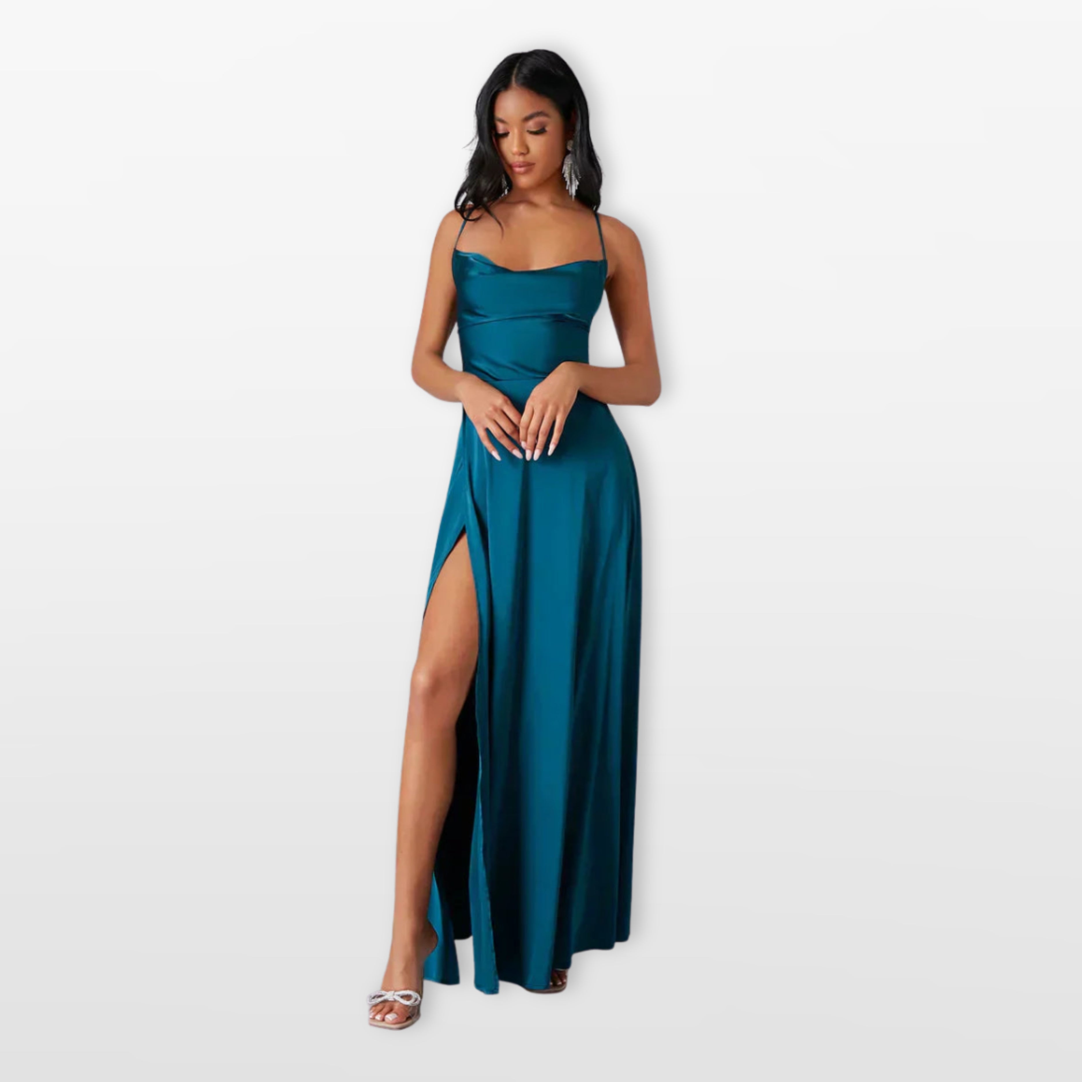 Women’s Maxi Dress Side Slit Elegant
