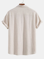 Men’s Casual Short Sleeve Shirt and Pants Set