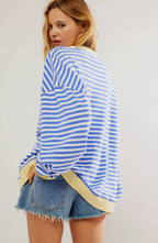 Women's Relaxed Fit Striped Knit Top