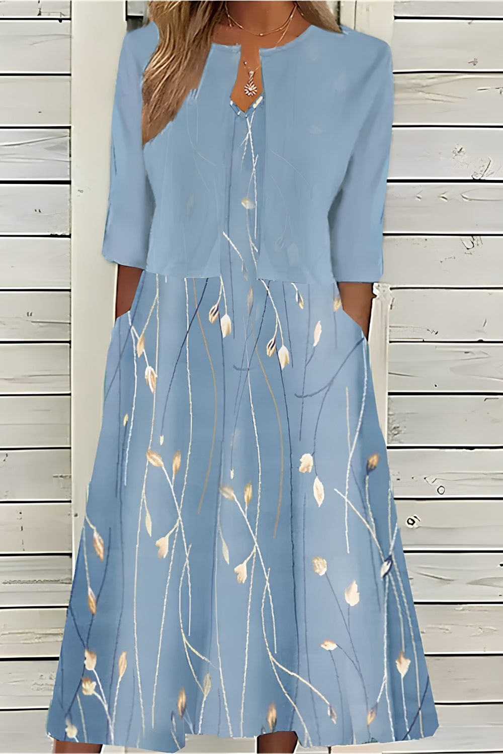 Women's Floral Midi Dress Set