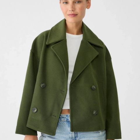 Women’s Cropped Double-Breasted Blazer
