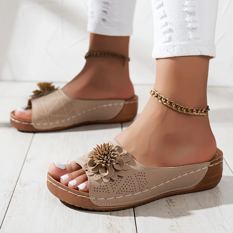 Women’s Floral Comfort Wedge Sandals