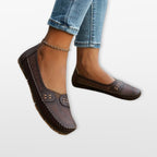 Women Perforated Slip On Loafers