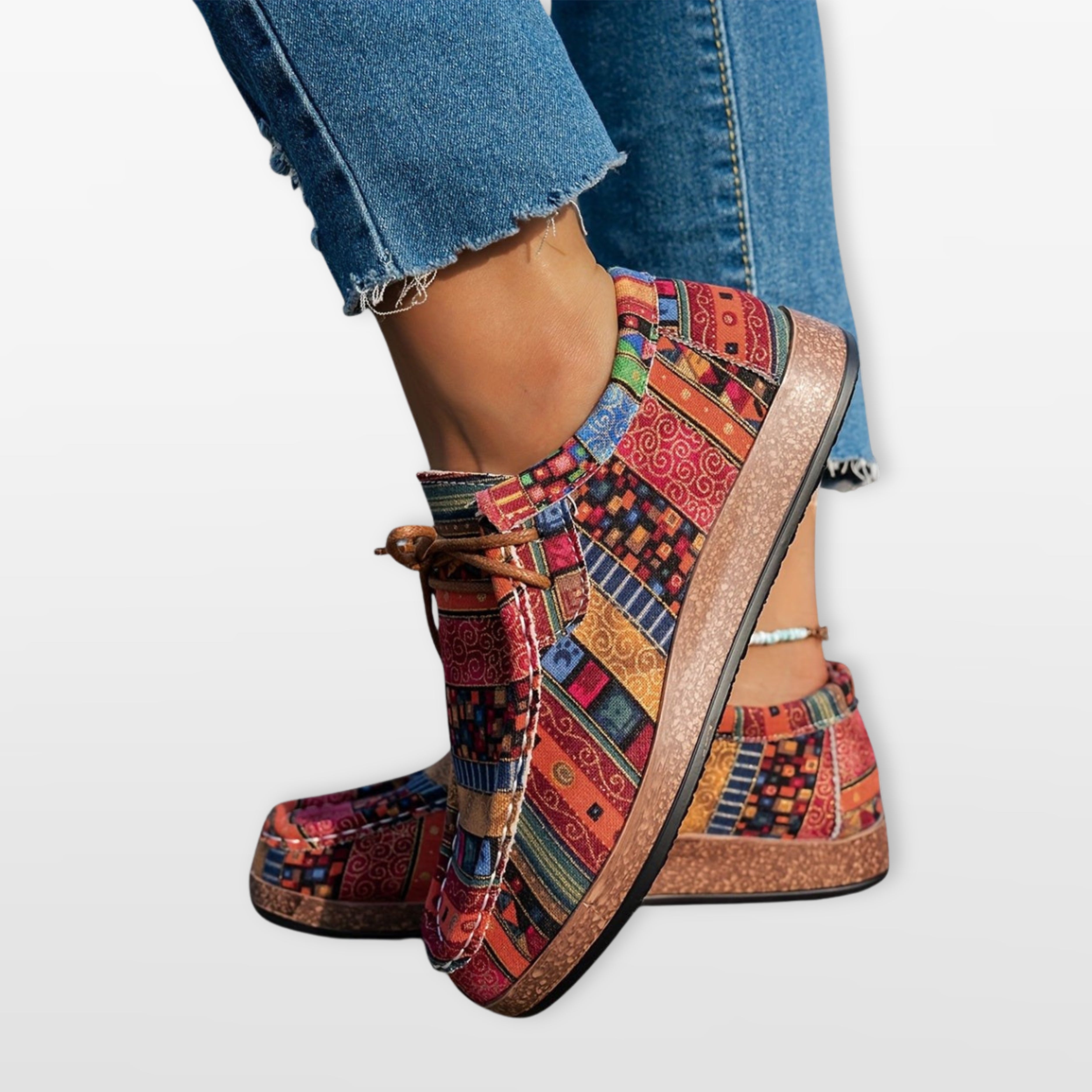 Women’s Patchwork Sneakers Colorful Platform Trainers