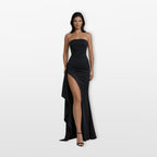 Women’s Strapless Maxi Dress With Slit