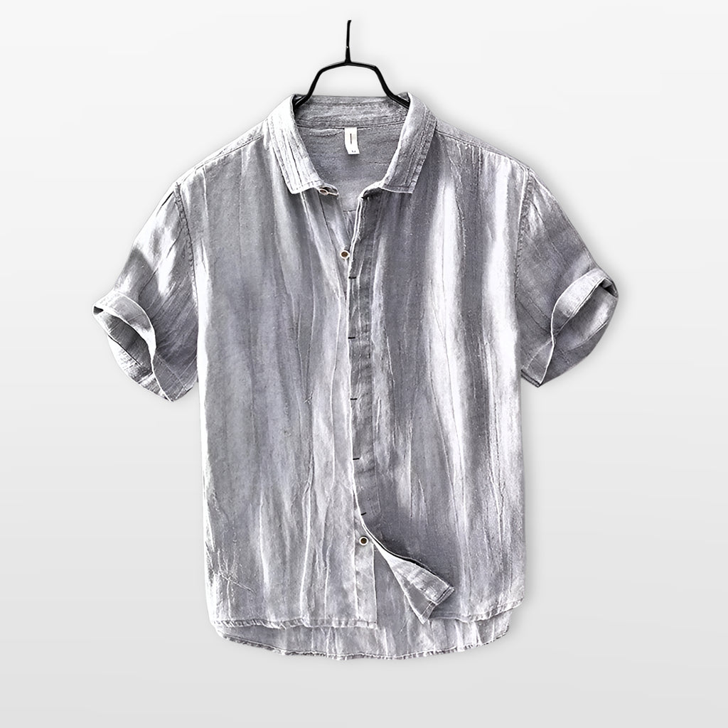 Men’s Linen Shirt Casual Short Sleeve