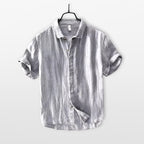 Men’s Linen Shirt Casual Short Sleeve