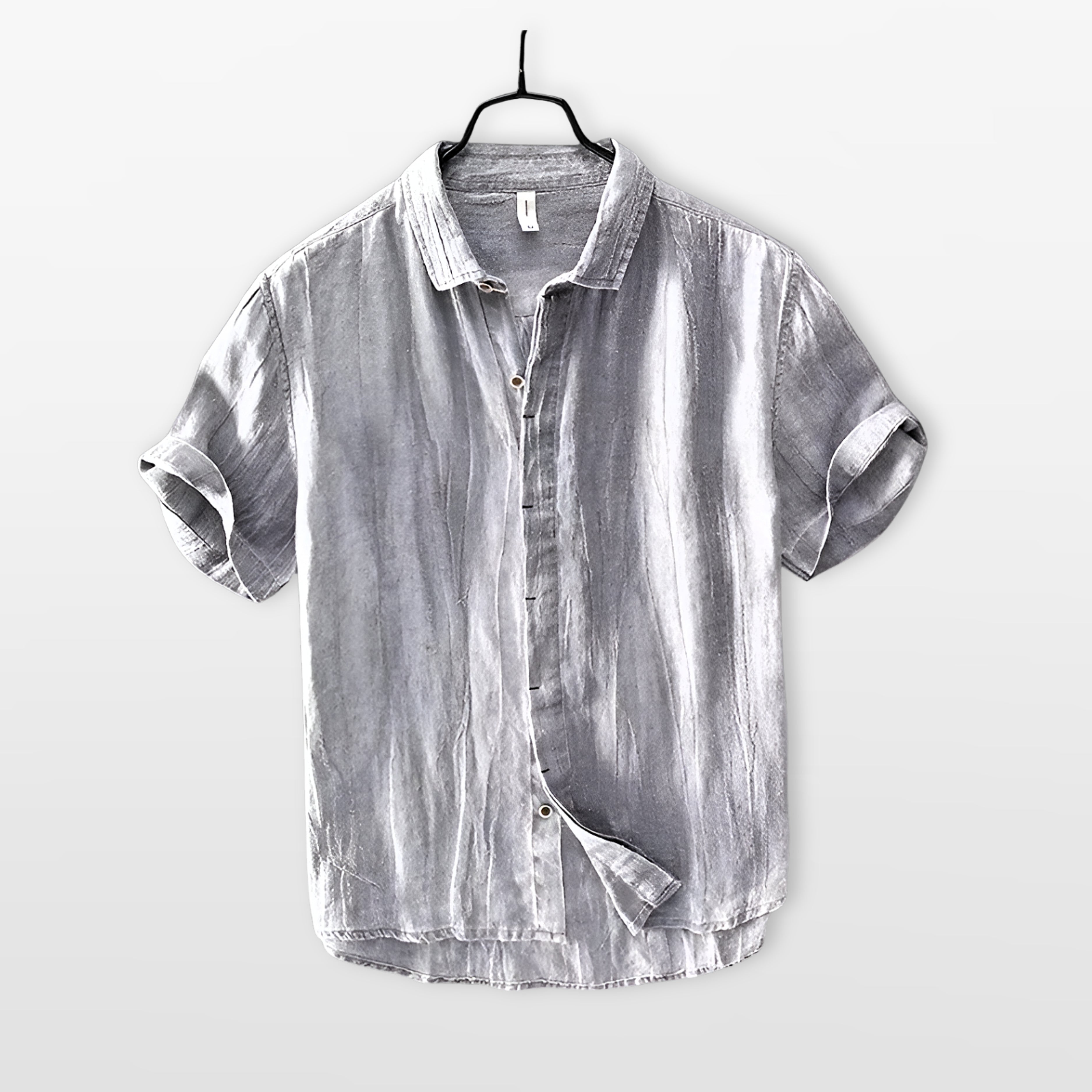 Men’s Linen Shirt Casual Short Sleeve