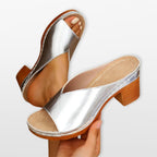 Women Block Heel Mule Sandals