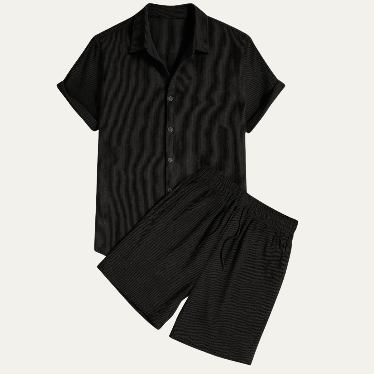 Men’s Short-Sleeve Shirt and Shorts Set