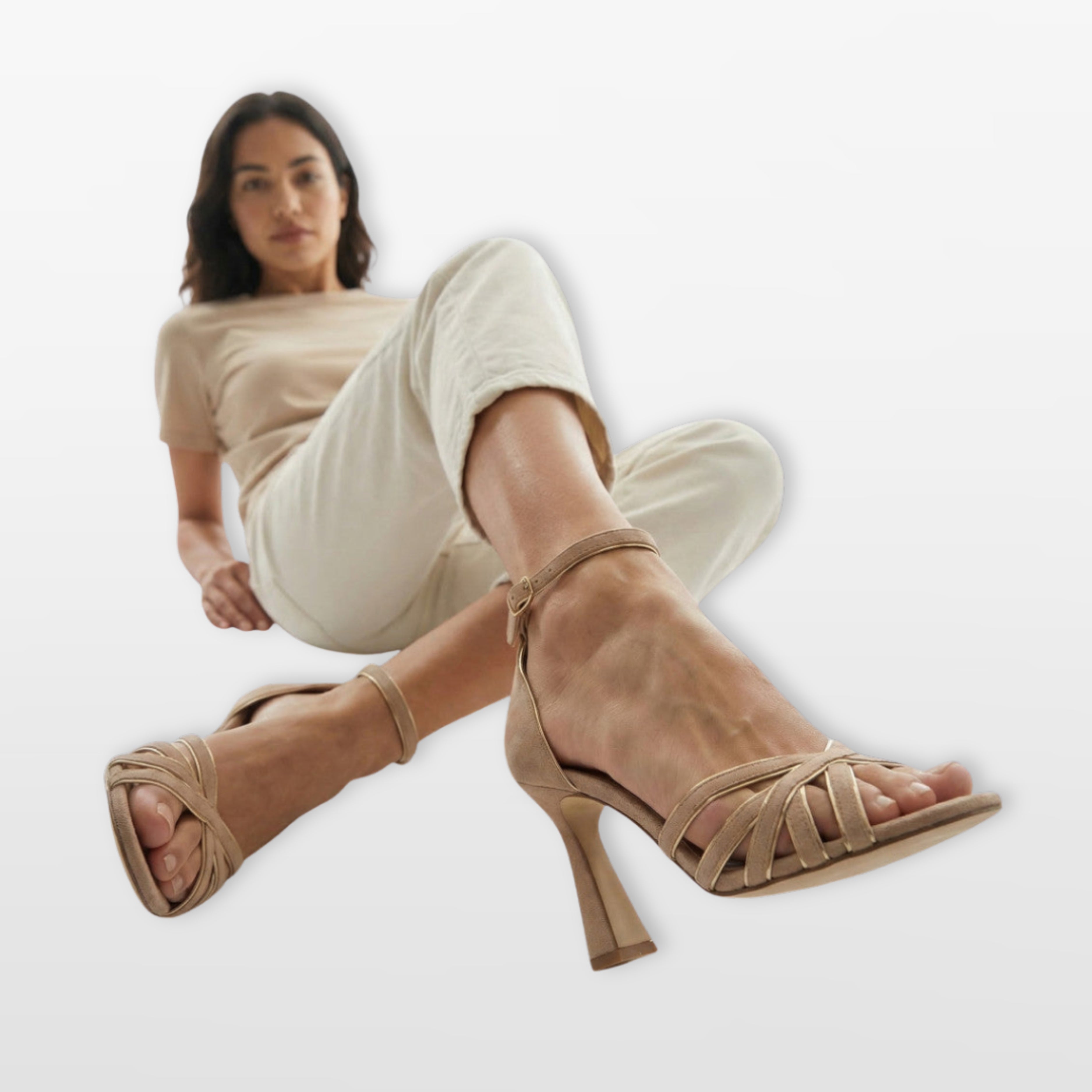 Women’s Strappy Heeled Sandals Ankle Strap