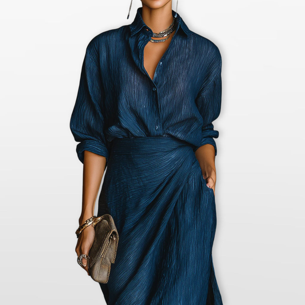 Women’s Elegant Shirt And Skirt Set