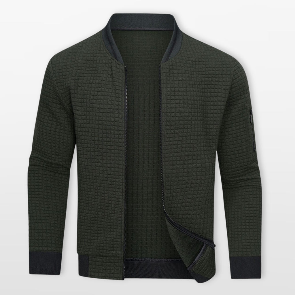 Men’s Bomber Jacket Textured Zip Layer