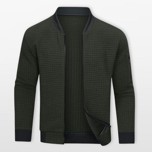 Men’s Bomber Jacket Textured Zip Layer