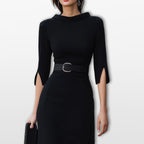 Women Belted Midi Dress