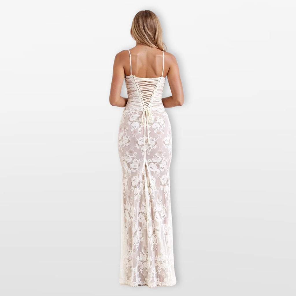 Women Lace Bodycon Maxi Dress