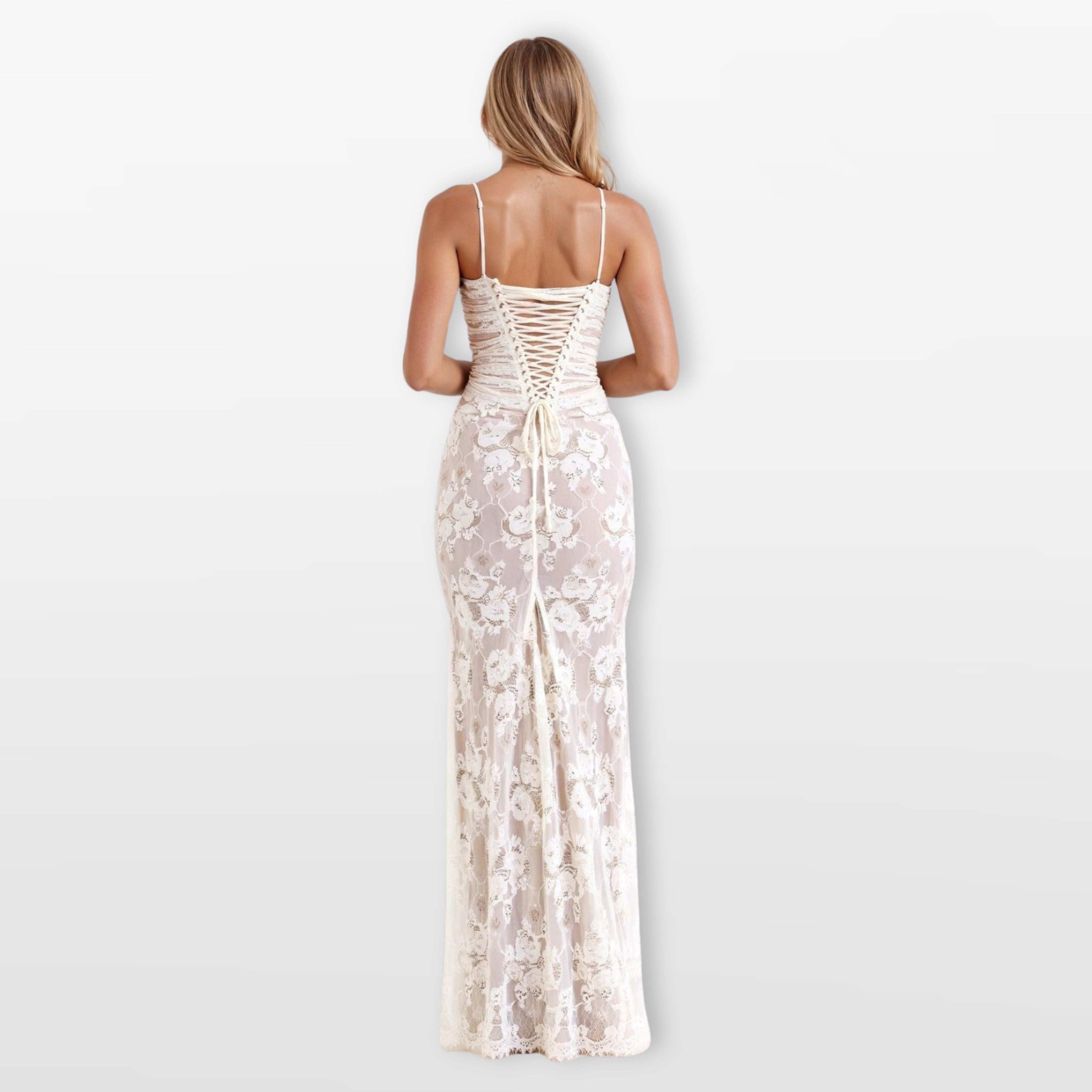Women Lace Bodycon Maxi Dress