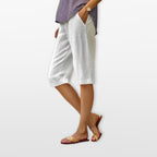 Women’s Relaxed Knee-Length Shorts Pockets