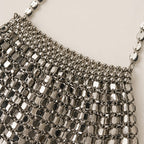 Women’s Metallic Chain Mesh Handbag