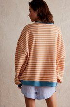 Women's Relaxed Fit Striped Knit Top