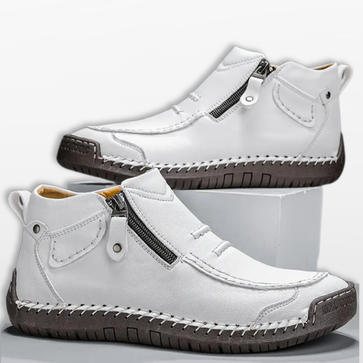 Men Orthopedic Leather Casual Ankle Shoes