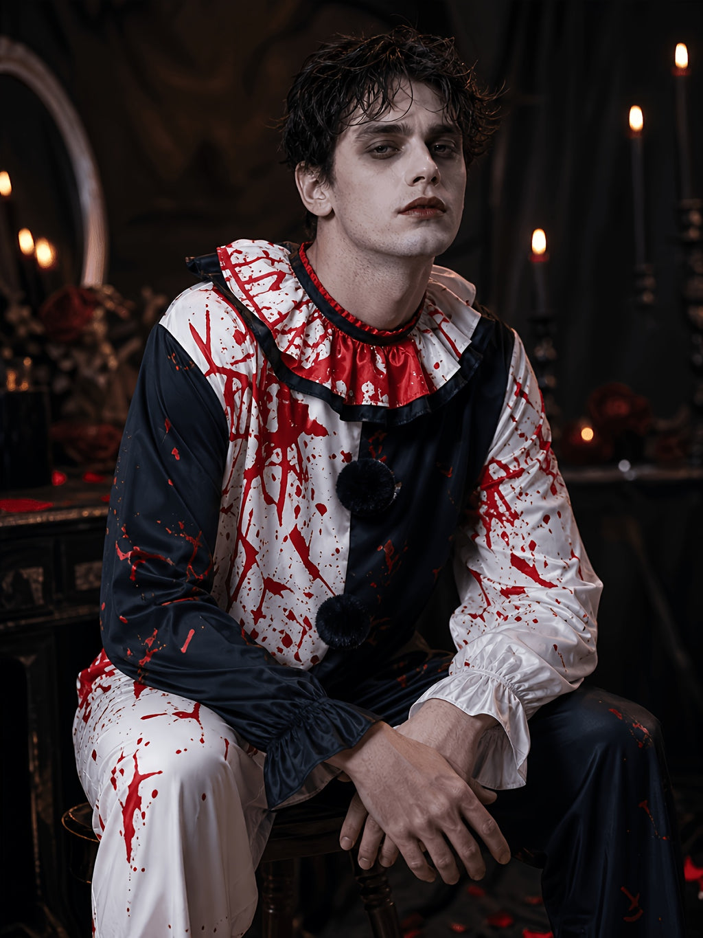 Men’s Halloween Bloody Clown Costume