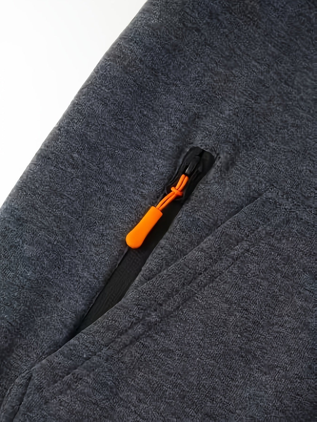 Men's Full-Zip Hooded Sweatshirt with Sleeve Detail
