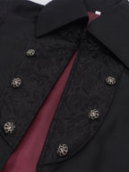 Men’s Halloween Vampire Costume with Long Cape