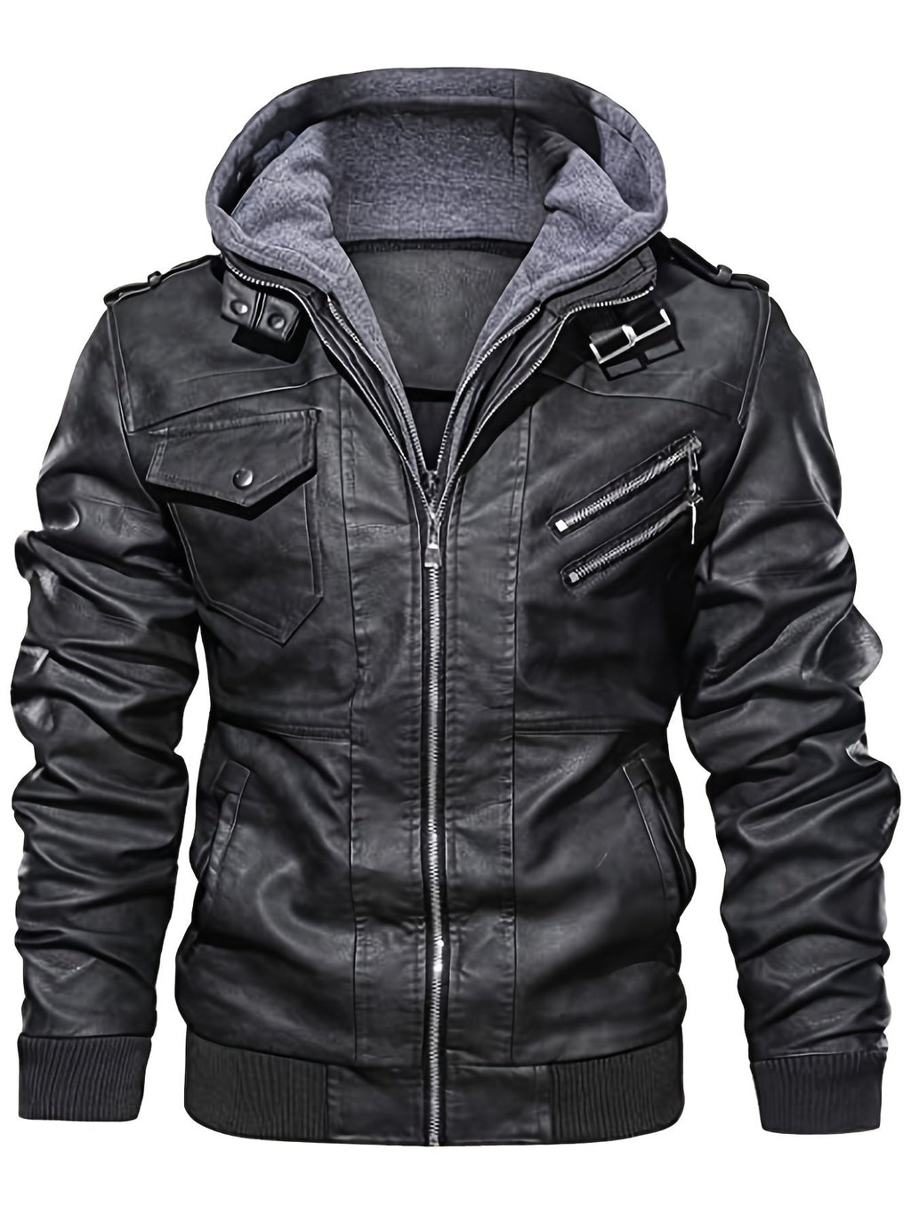 Men’s Hooded Moto Jacket