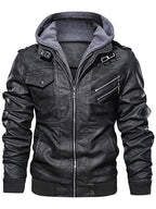 Men’s Hooded Moto Jacket