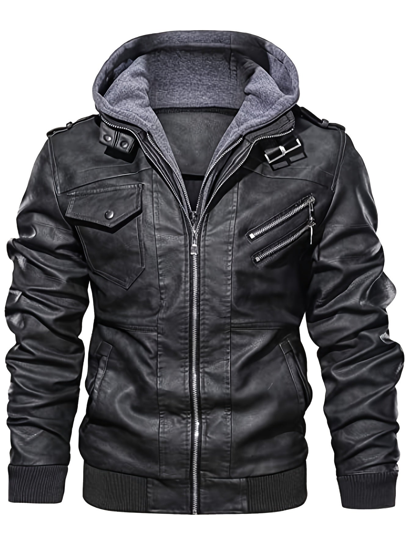 Men’s Hooded Moto Jacket