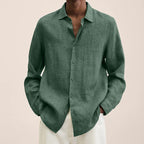 Men's Lightweight Linen Button Up Shirt