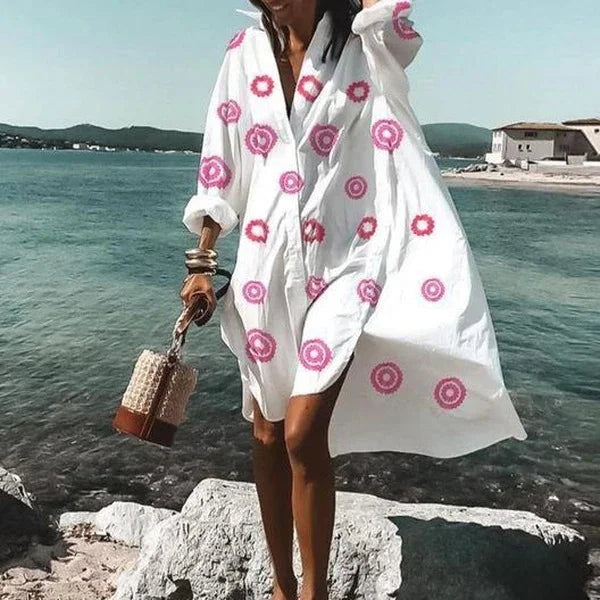 Women’s Oversized Long Sleeve Shirt Dress
