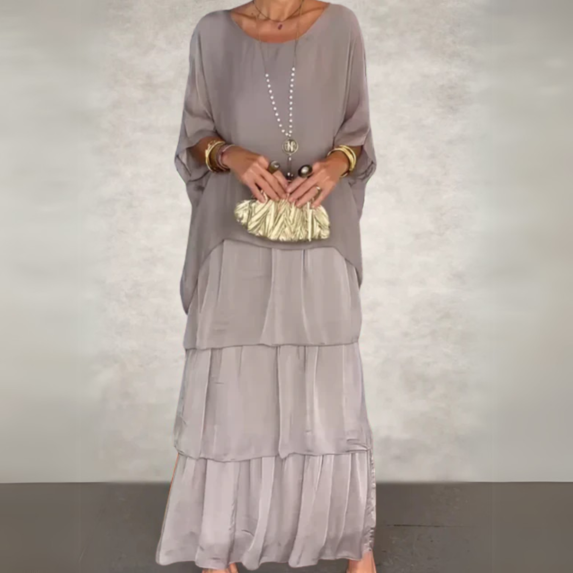 Women’s Layered Artistic Maxi Dress