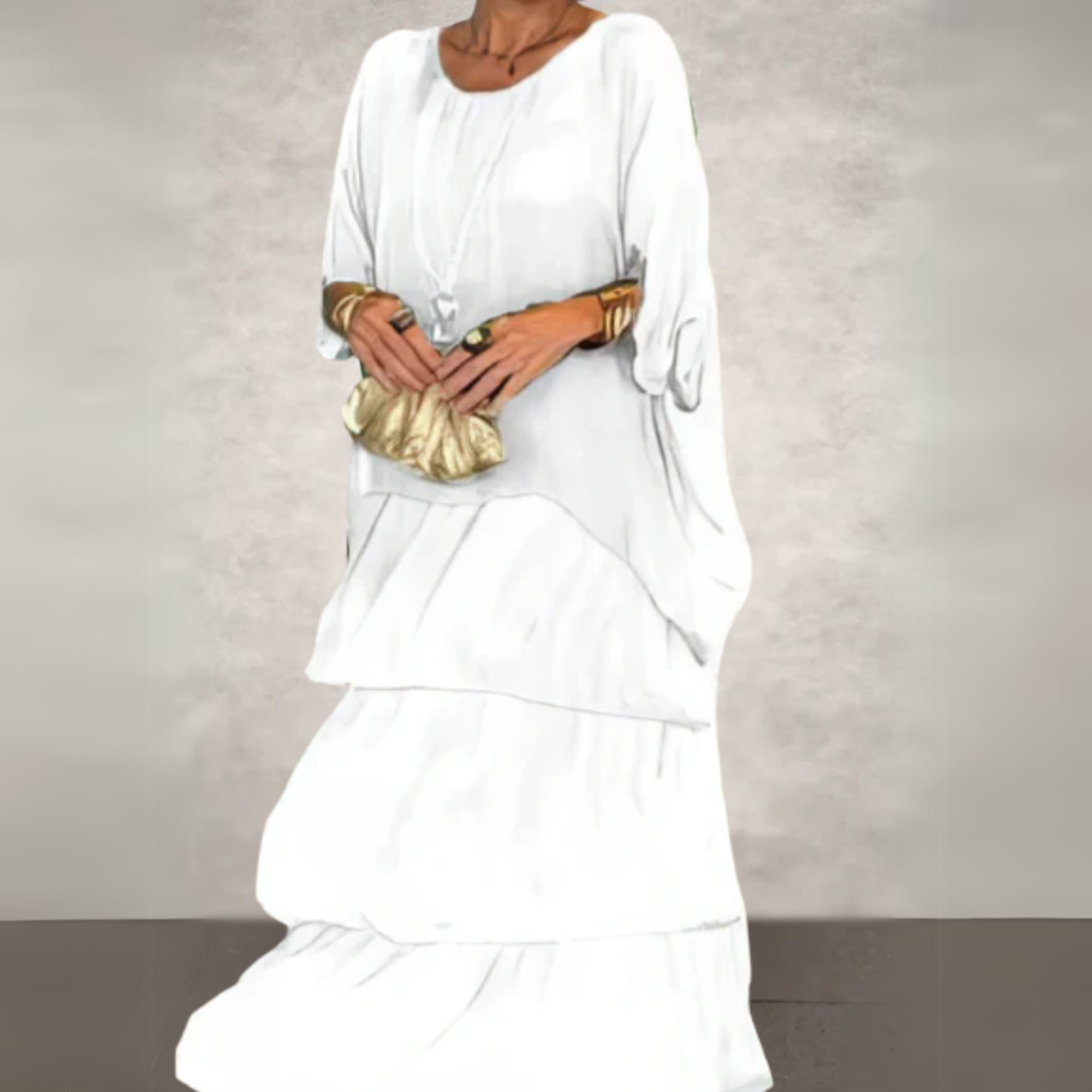 Women’s Layered Artistic Maxi Dress