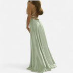 Women’s Satin Slit Maxi Dress