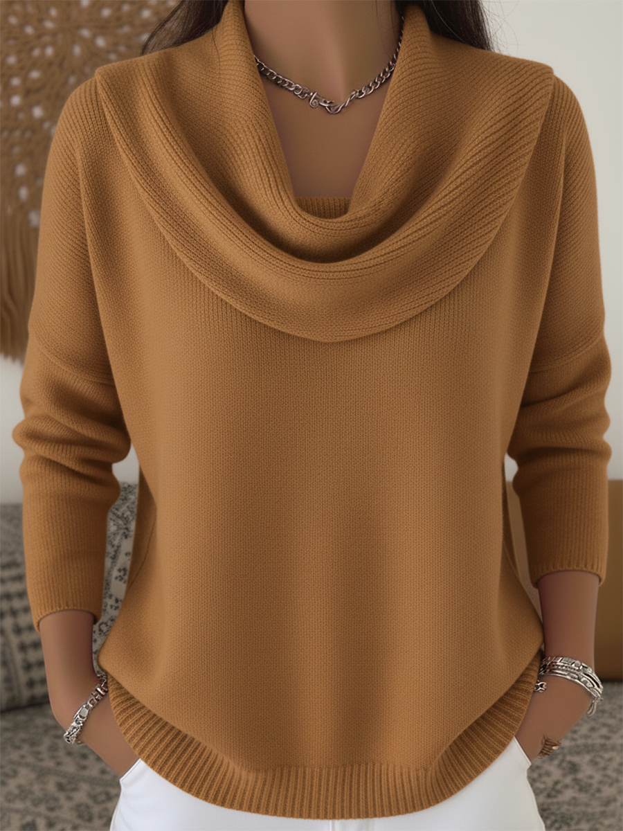 Women's Cowl Neck Knit Sweater