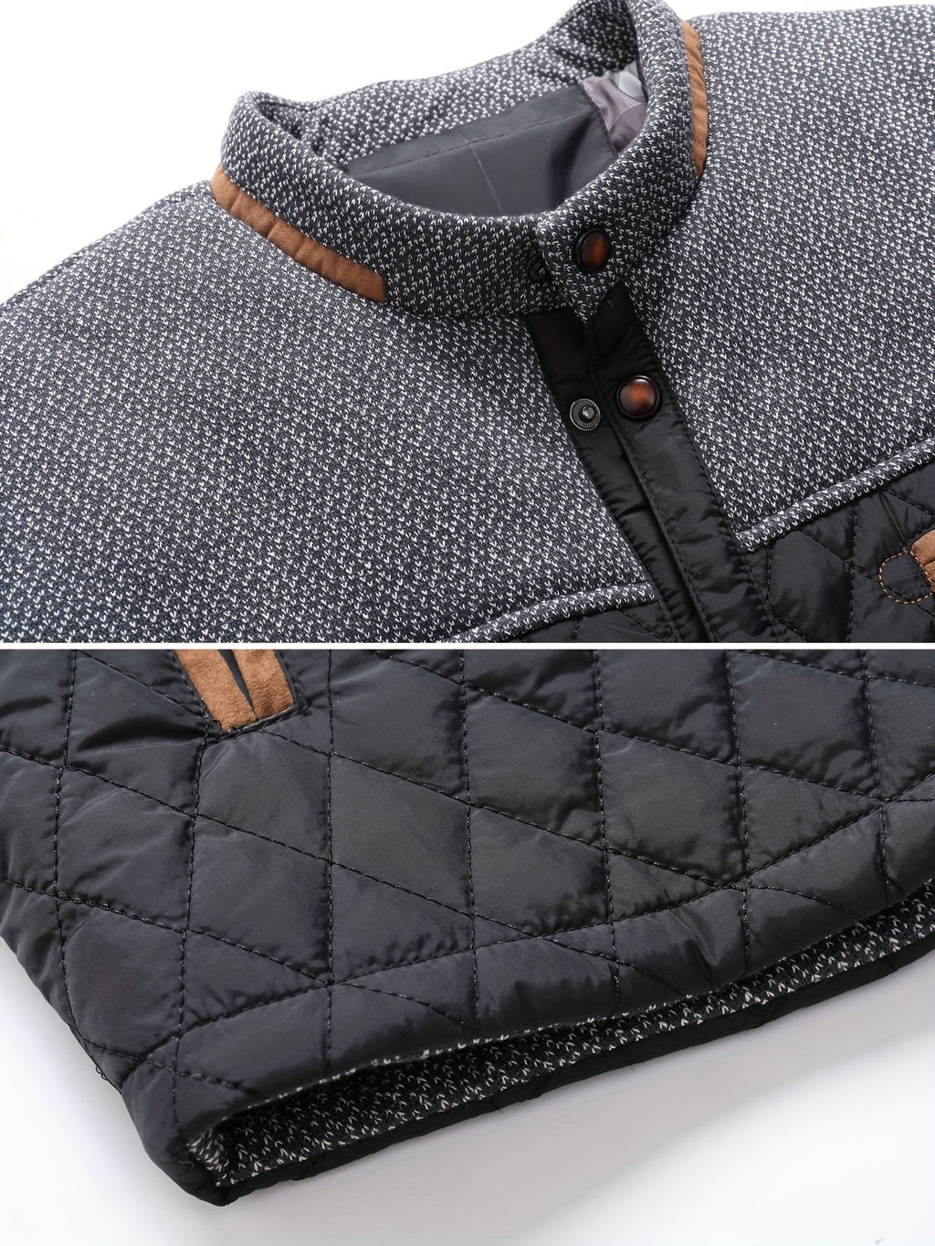 Men’s Quilted Jacket with Contrast Yoke