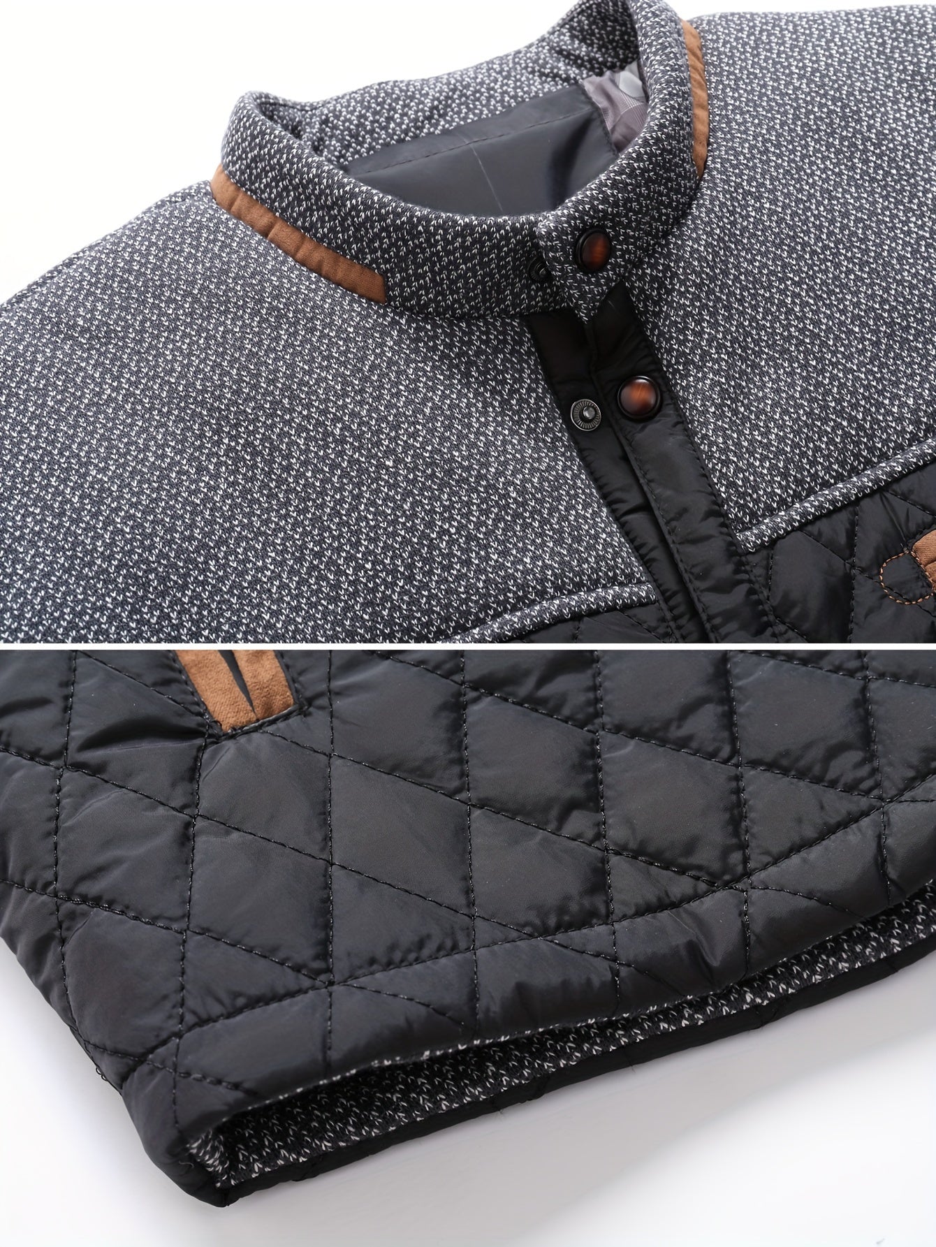 Men’s Quilted Jacket with Contrast Yoke