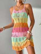 Women’s Colorful Crochet Beach Cover Up Dress
