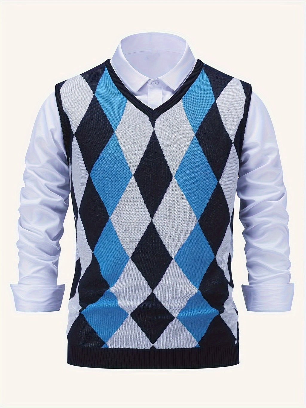 Men’s Stylish Argyle Sweater Vest
