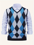 Men’s Stylish Argyle Sweater Vest