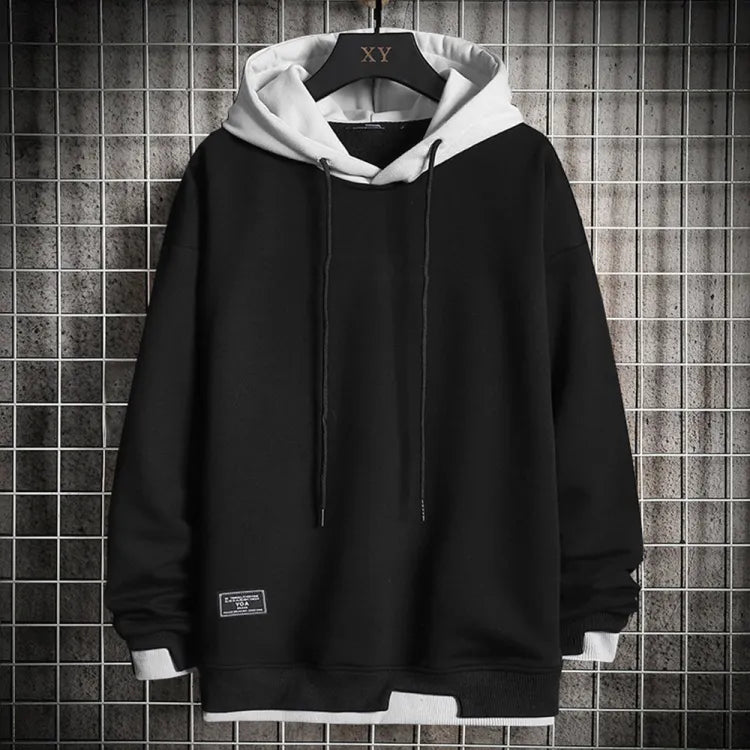 Men's Pullover Hoodie With Drawstring Hood
