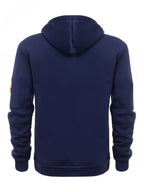 Men's Full-Zip Hooded Sweatshirt with Sleeve Detail
