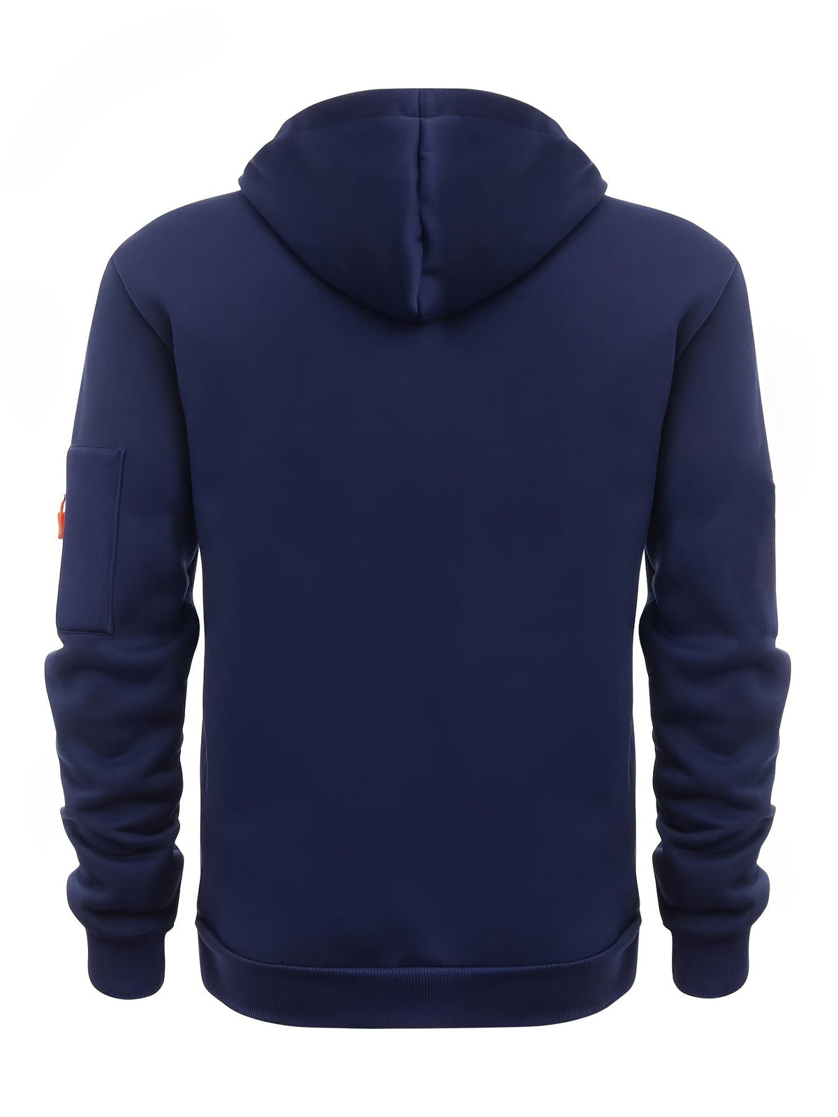 Men's Full-Zip Hooded Sweatshirt with Sleeve Detail