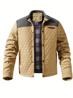 Men’s Quilted Jacket with Contrast Yoke