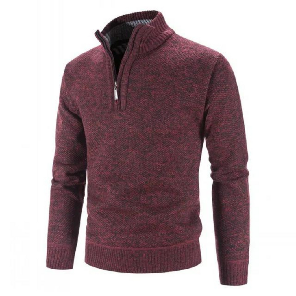 Men’s Textured Quarter-Zip Sweater