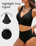 Women's Ribbed High Waist Bikini