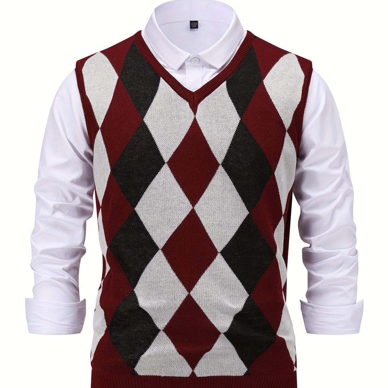 Men’s Stylish Argyle Sweater Vest